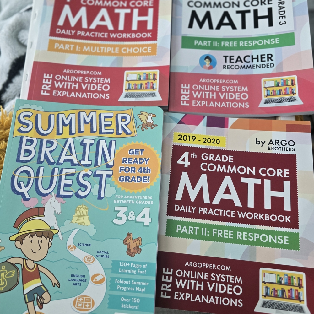 Kids Math Workbook Set - Colorful Educational Books